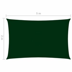 Stínící plachta oxfordská látka zelená Dekorhome 2x5 m