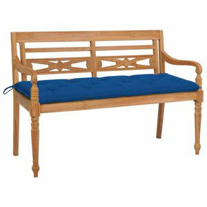 Zahradní lavice BATAVIA 150 cm teak Dekorhome Modrá