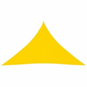 Stínící plachta trojúhelníková 3,5 x 3,5 x 4,9 m oxfordská látka Dekorhome Žlutá