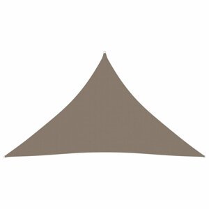 Stínící plachta trojúhelníková 3,5 x 3,5 x 4,9 m oxfordská látka Dekorhome Šedohnědá taupe