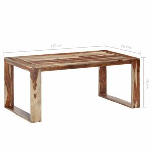 Jídelní stůl sheesamové dřevo Dekorhome 180x90x76 cm