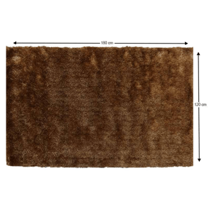 Shaggy koberec DELAND hnědozlatá Tempo Kondela 120x180 cm