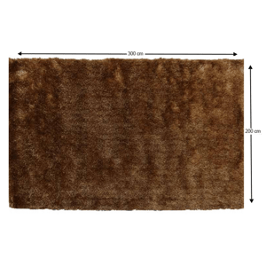 Shaggy koberec DELAND hnědozlatá Tempo Kondela 200x300 cm