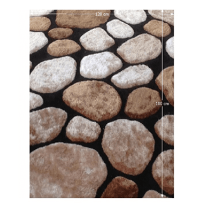 Shaggy koberec PEBBLE TYP 2 hnědá / černá Tempo Kondela 120x180 cm