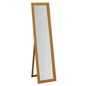 Stojanové zrcadlo AIDA NEW masivní dřevo Tempo Kondela Dub