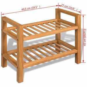 Botník s policemi dub Dekorhome 49,5x27x40