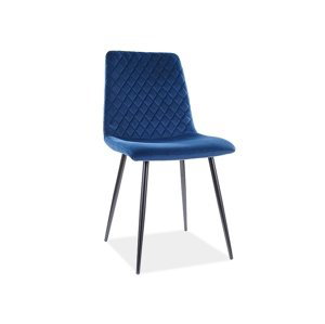 Jídelní židle IRYS VELVET Signal Tmavě modrá