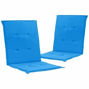 Voděodolné podušky na zahradní židle 2 ks modrá Dekorhome - POSLEDNÍ KUS