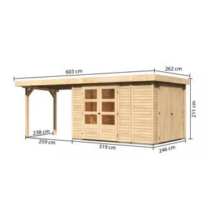Dřevěný zahradní domek RETOLA 4 Lanitplast 578 cm