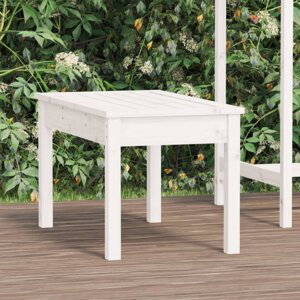 Zahradní lavice bílá 80 x 44 x 45 cm masivní borové dřevo