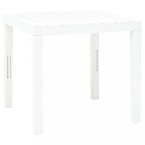 Zahradní stůl bílý 78 x 78 x 72 cm plast