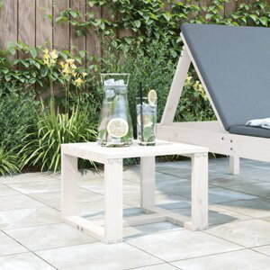 Zahradní odkládací stolek bílý 40x38x28,5 cm masivní borovice