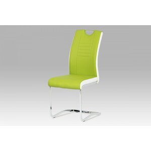 Jídelní židle DCL-406 ekokůže / chrom Autronic Limetková