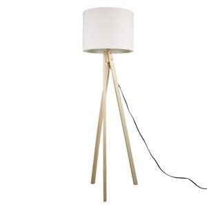 Stojací lampa LILA Typ 6 bílá / přírodní dřevo Tempo Kondela