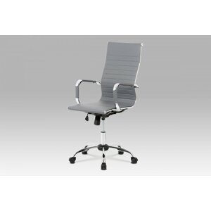 Kancelářská židle KA-V305 ekokůže / chrom Autronic Šedá