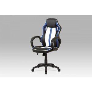 Kancelářská židle KA-V505 ekokůže / síťovina / plast Autronic Modrá