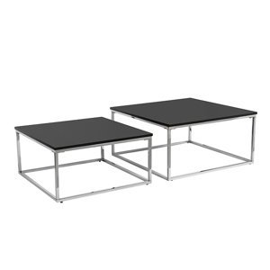 Konferenční stolek 2ks AMIS černá / chrom Tempo Kondela