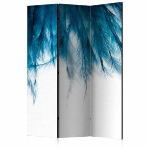 Paraván Sapphire Feathers Dekorhome 135x172 cm (3-dílný)