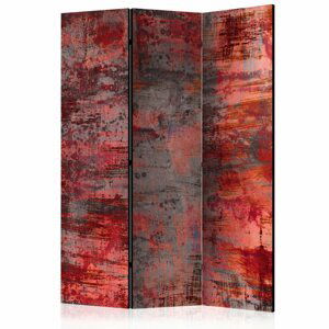 Paraván Red Metal Dekorhome 135x172 cm (3-dílný)