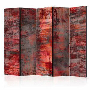 Paraván Red Metal Dekorhome 225x172 cm (5-dílný)