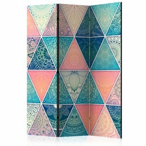 Paraván Oriental Triangles Dekorhome 135x172 cm (3-dílný)