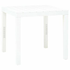 Zahradní stůl 78 x 78 x 72 cm plast Dekorhome Bílá