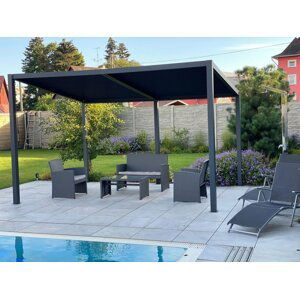 Hliníková pergola 400 x 300 cm antracit Dekorhome