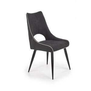 Jídelní židle K369 tmavě šedá / černá Halmar