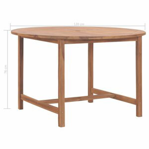 Zahradní stůl teakové dřevo Dekorhome 120x76 cm