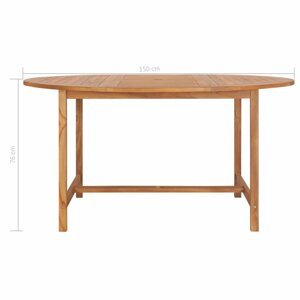Zahradní stůl teakové dřevo Dekorhome 150x76 cm
