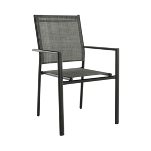 Zahradní židle TELMA černá / šedá Tempo Kondela