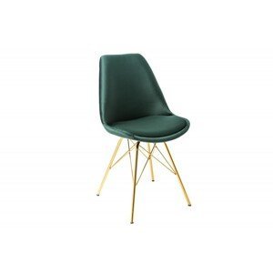 Estila Designová židle Scandinavia samet - zelená, modrá, růžová
