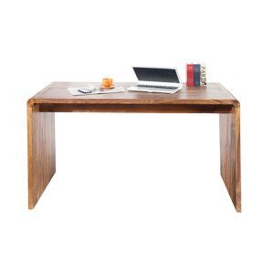 Estila Masivní psací stůl Terra ve venkovském stylu se zaoblenými hranami z palisandrového dřeva hnědá s přírodní kresbou 120 cm
