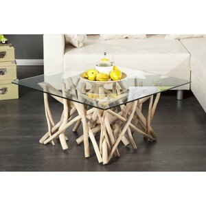 Estila Stylový originální konferenční stolek Driftwood 80cm