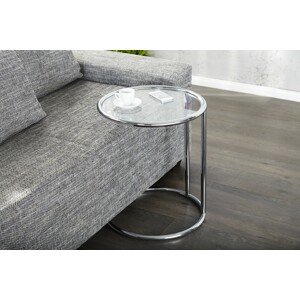Estila Moderní jedinečný konferenční stolek Art deco stříbrný