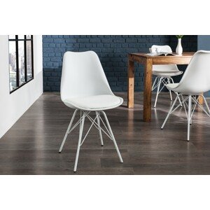 Estila Designová moderní židle Scandinavia bílá