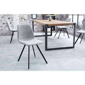 Estila Designová židle Amsterdam Retro šedá
