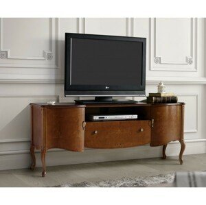 Estila Luxusní vyřezávaný rustikální TV stolek RUSTICA z masivu klasický styl