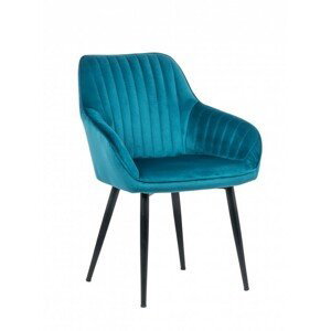 Estila Designová židle Timeless Comfort tyrkysová