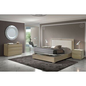 Estila Luxusní čalouněná manželská postel Telma s úložným prostorem 150-180cm