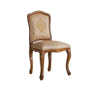 Estila Luxusní klasická čalouněná jídelní židle Clasica z dřevěného masivu s vyřezávanou výzdobou 100cm