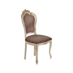 Estila Barokní luxusní čalouněná jídelní židle Clasica z masivu s rustikálním zdobením 102cm