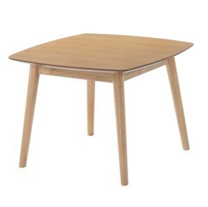 Estila Designový čtvercový příruční stolek Nordica Clara ze světle hnědého dřeva se čtyřmi masivními nožičkami v provedení dub 60cm