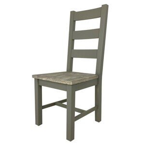 Estila Masivní jídelní židle Greytone v šedo-hnědém provedení v provensálském stylu 105cm