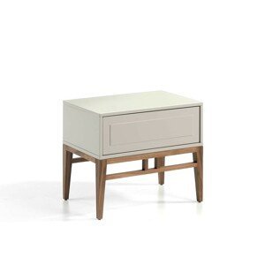 Estila Designový noční stolek Forma Moderna s dřevěnými nožičkami 60cm