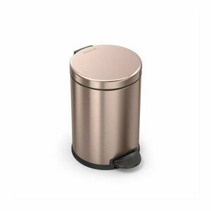 Simplehuman kulatý pedálový koš 4,5 l, rose gold