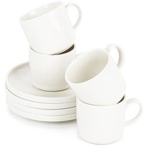 Mäser Sada porcelánových šálků s podšálky VADA, 200 ml, 4 ks