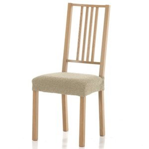 Forbyt Multielastický potah na sedák na židli Petra béžová, 40 - 50 cm, sada 2 ks
