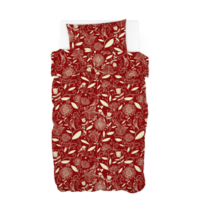 Trade Concept Bavlněné povlečení Velvet Spring červená, 140 x 200 cm, 70 x 90 cm