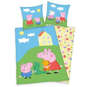 Herding Dětské bavlněné povlečení Peppa Pig Play, 140 x 200 cm, 70 x 90 cm